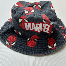 Load image into Gallery viewer, Boys Marvel, Spiderman cotton bucket hat, wash fade, FUC, size 4-6,  