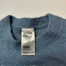 Load image into Gallery viewer, Unisex Anko, soft feel stretchy sweater / jumper, EUC, size 000,  