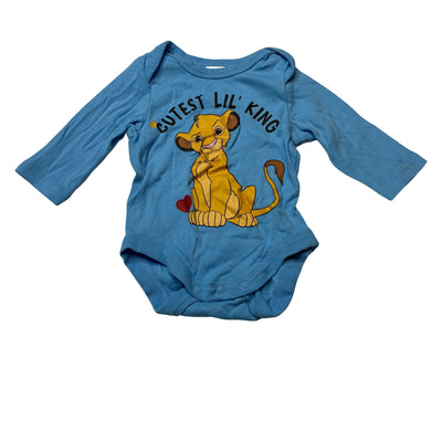 Boys Disney, Lion King Simba cotton bodysuit / romper, EUC, size 000,  