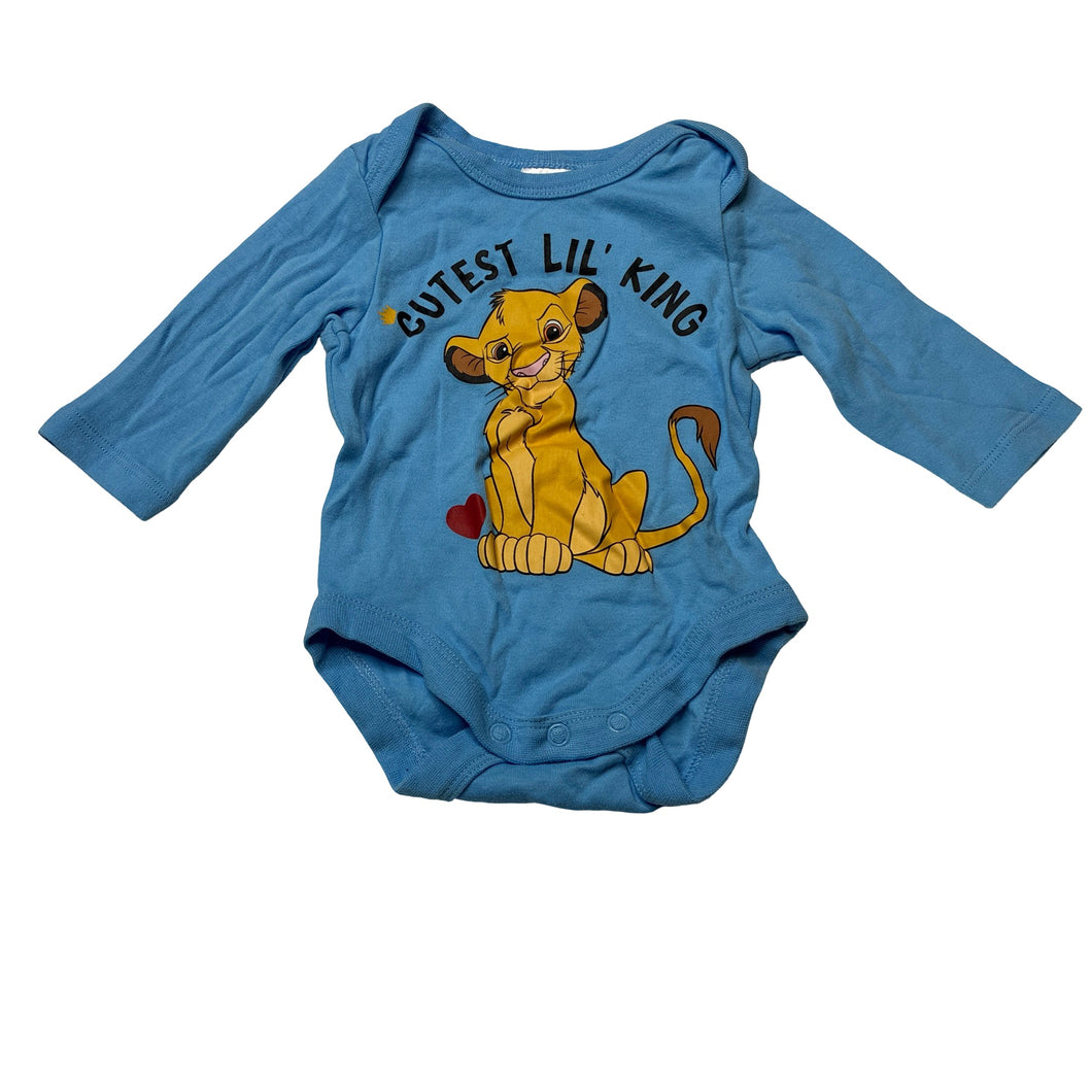 Boys Disney, Lion King Simba cotton bodysuit / romper, EUC, size 000,  