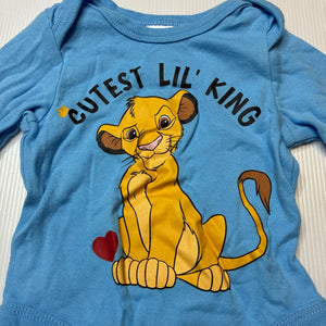 Boys Disney, Lion King Simba cotton bodysuit / romper, EUC, size 000,  