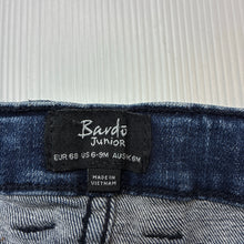 Load image into Gallery viewer, Unisex Bardot Junior, stretch denim shorts, adjustable, GUC, size 00,  