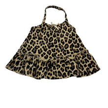 Load image into Gallery viewer, Girls FADED GLORY, leopard print halter-neck summer top, EUC, size 000,  