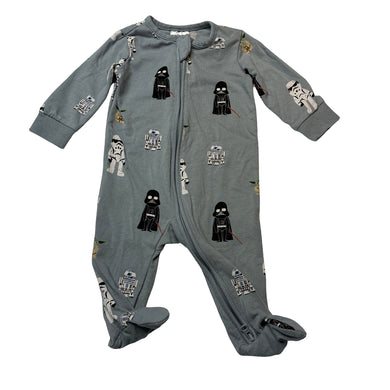 Unisex STAR WARS, stretchy zip coverall / romper, EUC, size 000,  