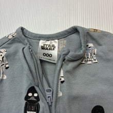 Load image into Gallery viewer, Unisex STAR WARS, stretchy zip coverall / romper, EUC, size 000,  