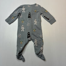 Load image into Gallery viewer, Unisex STAR WARS, stretchy zip coverall / romper, EUC, size 000,  