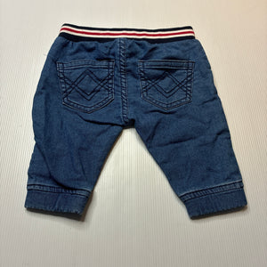 Boys Bardot Junior, knit denim pants, elasticated, EUC, size 000,  
