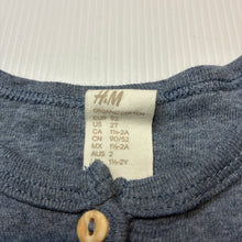 Load image into Gallery viewer, Boys H&amp;M, soft feel organic cotton henley tee / top, EUC, size 2,  