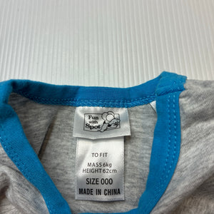 Unisex Fun With Spot, stretchy bodysuit / romper, dog, EUC, size 000,  