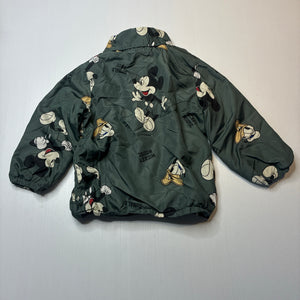 Boys H&M, Disney Mickey Mouse Donald Duck fleece lined lightweight jacket, FUC, size 2,  