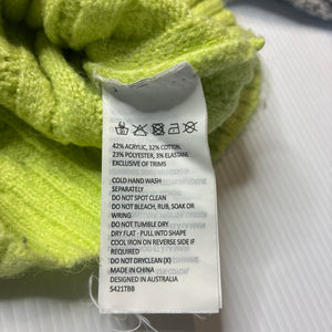 Girls Bardot Junior, grey & green stretchy knit sweater / jumper, GUC, size 000,  