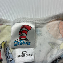 Load image into Gallery viewer, Unisex Dr Seuss, stretchy zip romper, GUC, size 0,  