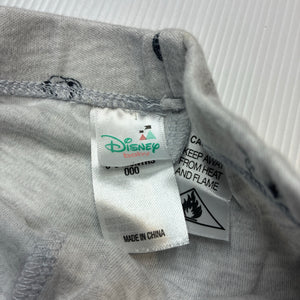 Unisex Disney, Mickey Mouse soft feel leggings / bottoms, EUC, size 000,  