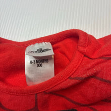 Load image into Gallery viewer, Boys Marvel, Spiderman cotton romper, wash fade, FUC, size 000,  