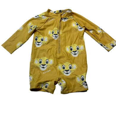 Unisex Disney, Lion King Simba long sleeve rashie suit, EUC, size 00,  