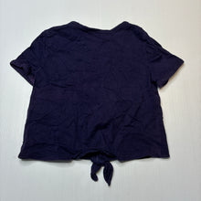 Load image into Gallery viewer, Girls Tommy Hilfiger, navy cotton tie front tee / top, FUC, size 2-3,  