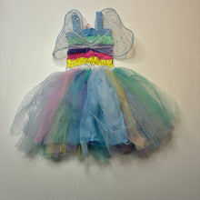 Load image into Gallery viewer, Girls Fairy Girls, rainbow stripe tulle fairy dress, Sz: XS, EUC, size 0-1, L: 43cm