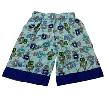 Load image into Gallery viewer, Boys handmade, cotton shorts, elasticated, robots, EUC, size 3-4,  