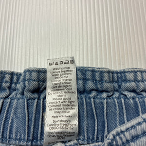 Girls Tu, blue denim shorts, elasticated, GUC, size 8,  