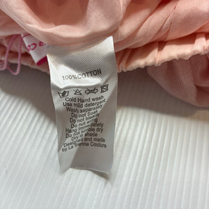 Girls La Sienna Couture, cotton lined peach tulle skirt, elasticated, L: 23cm, NEW, size 0,  