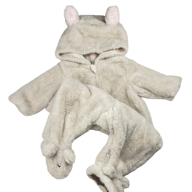 Unisex Beatrix Potter, Peter Rabbit super soft faux fur zip coverall / romper, EUC, size 00,  