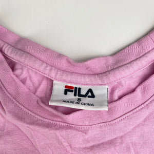 Girls FILA, pink cotton t-shirt dress, EUC, size 8, L: 58cm