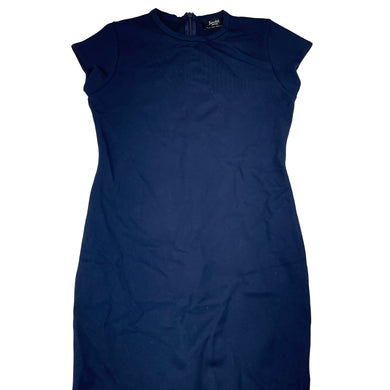 Girls Bardot Junior, navy party / formal dress, zip back hem, EUC, size 12, L: 75cm