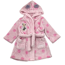Load image into Gallery viewer, Girls Disney, Minnie Mouse soft fleece dressing gown / bath robe, GUC, size 0,  