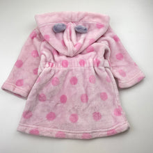 Load image into Gallery viewer, Girls Disney, Minnie Mouse soft fleece dressing gown / bath robe, GUC, size 0,  
