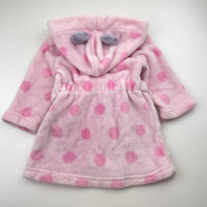 Girls Disney, Minnie Mouse soft fleece dressing gown / bath robe, GUC, size 0,  