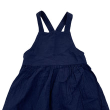 Load image into Gallery viewer, Girls H&amp;M, navy crinkle cotton summer dress, EUC, size 6, L: 64cm