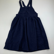 Load image into Gallery viewer, Girls H&amp;M, navy crinkle cotton summer dress, EUC, size 6, L: 64cm