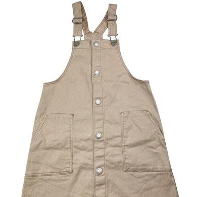 Girls H&M, stretch cotton overalls dress / pinafore, GUC, size 9, L: 66cm
