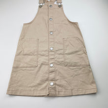 Load image into Gallery viewer, Girls H&amp;M, stretch cotton overalls dress / pinafore, GUC, size 9, L: 66cm