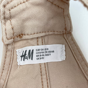 Girls H&M, stretch cotton overalls dress / pinafore, GUC, size 9, L: 66cm
