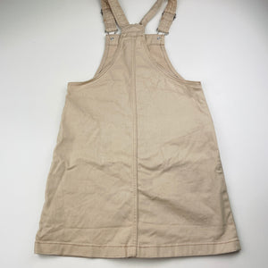 Girls H&M, stretch cotton overalls dress / pinafore, GUC, size 9, L: 66cm