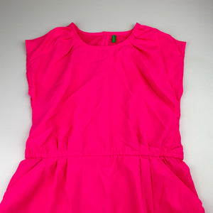 Girls United Colors of Benetton, lined lightweight dress, no size, armpit to armpit: 34cm, GUC, size 6-7, L: 60cm