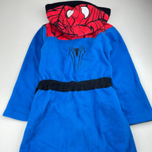 Load image into Gallery viewer, Boys Marvel, Spiderman fleece dressing gown / bath robe, EUC, size 7,  