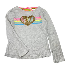 Load image into Gallery viewer, Girls Vitamins, grey marle long sleeve tee / top, GUC, size 12-13,  