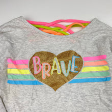 Load image into Gallery viewer, Girls Vitamins, grey marle long sleeve tee / top, GUC, size 12-13,  