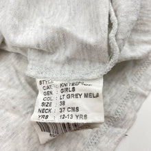 Load image into Gallery viewer, Girls Vitamins, grey marle long sleeve tee / top, GUC, size 12-13,  