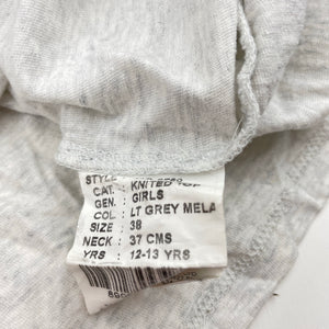 Girls Vitamins, grey marle long sleeve tee / top, GUC, size 12-13,  