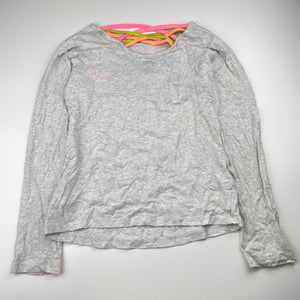 Girls Vitamins, grey marle long sleeve tee / top, GUC, size 12-13,  
