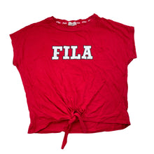 Load image into Gallery viewer, Girls FILA, red tie front tee / top, EUC, size 14,  