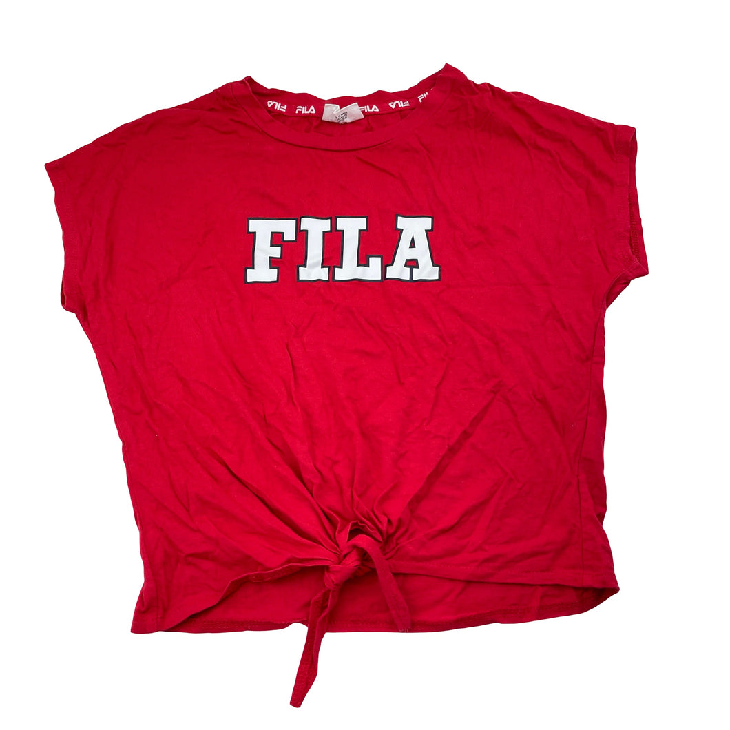Girls FILA, red tie front tee / top, EUC, size 14,  