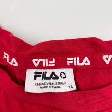 Load image into Gallery viewer, Girls FILA, red tie front tee / top, EUC, size 14,  
