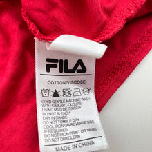 Load image into Gallery viewer, Girls FILA, red tie front tee / top, EUC, size 14,  
