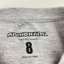 Load image into Gallery viewer, Boys Nintendo, MARIOKART grey marle tee / top, GUC, size 8,  