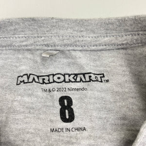 Boys Nintendo, MARIOKART grey marle tee / top, GUC, size 8,  