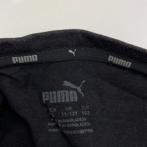 Unisex PUMA, black cotton sports / activewear top, EUC, size 11-12,  